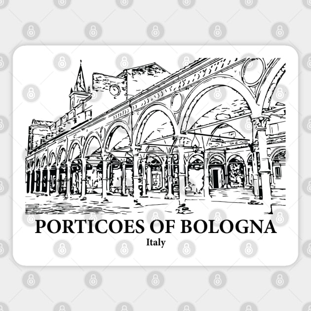 Porticoes of Bologna - Italy Magnet by Lakeric